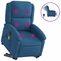 VidaXL 3204343, Velours, Bleu, mousse, 110 kg, 710 mm, 865 mm