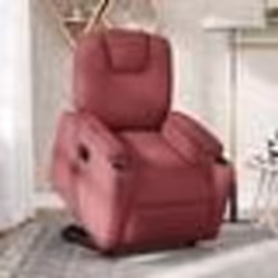 vidaXL Fauteuil inclinable électrique rouge bordeaux tissu