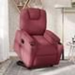 vidaXL Fauteuil inclinable électrique rouge bordeaux tissu