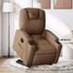 vidaXL Fauteuil inclinable électrique marron tissu