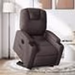 vidaXL Fauteuil inclinable électrique marron foncé tissu