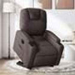 vidaXL Fauteuil inclinable électrique marron foncé tissu