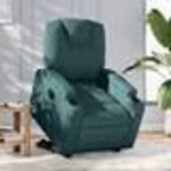 vidaXL Fauteuil inclinable électrique vert foncé tissu