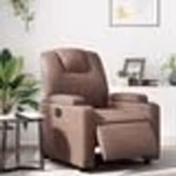vidaXL Fauteuil inclinable électrique Marron Similicuir