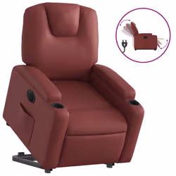 VidaXL 3204434, Simili-cuir, Rouge, mousse, 110 kg, 740 mm, 880 mm