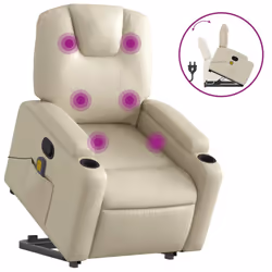 VidaXL 3204438, Simili-cuir, Crème, mousse, 110 kg, 740 mm, 880 mm