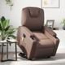 vidaXL Fauteuil inclinable de massage électrique marron similicuir