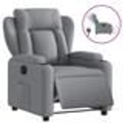 vidaXL Fauteuil inclinable électrique Gris clair Tissu
