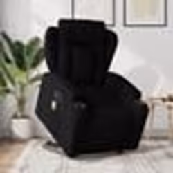 vidaXL Fauteuil inclinable de massage électrique Noir Tissu