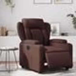 vidaXL Fauteuil inclinable électrique Marron Similicuir
