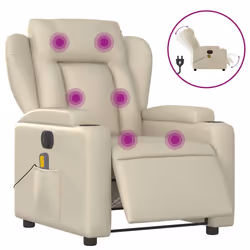 VidaXL 3204538, Simili-cuir, Crème, mousse, 110 kg, 770 mm, 945 mm