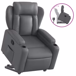 VidaXL 3204547, Simili-cuir, Gris, mousse, 110 kg, 770 mm, 945 mm