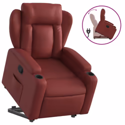 VidaXL 3204548, Simili-cuir, Rouge, mousse, 110 kg, 770 mm, 945 mm