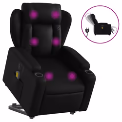 VidaXL 3204551, Simili-cuir, Noir, mousse, 110 kg, 770 mm, 945 mm