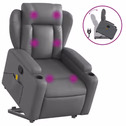 VidaXL 3204554, Simili-cuir, Gris, mousse, 110 kg, 770 mm, 945 mm