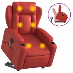 VidaXL 3204556, Simili-cuir, Rouge, mousse, 110 kg, 770 mm, 945 mm