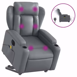VidaXL 3204568, Simili-cuir, Gris, mousse, 110 kg, 770 mm, 945 mm