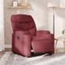 vidaXL Fauteuil inclinable électrique Rouge bordeaux Tissu