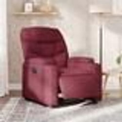 vidaXL Fauteuil inclinable électrique Rouge bordeaux Tissu