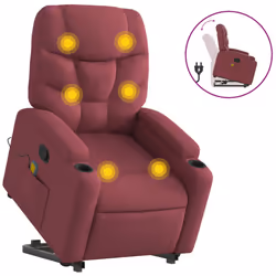 VidaXL 3204611, Tissu, Rouge, mousse, 110 kg, 740 mm, 890 mm