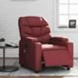 vidaXL Fauteuil de massage inclinable électrique rouge bordeaux