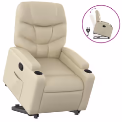 VidaXL 3204659, Simili-cuir, Crème, mousse, 110 kg, 740 mm, 890 mm