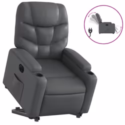 VidaXL 3204661, Simili-cuir, Gris, mousse, 110 kg, 740 mm, 890 mm