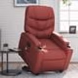vidaXL Fauteuil inclinable de massage Rouge bordeaux Similicuir