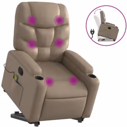 Asseyez-vous et détendez-vous dans ce fauteuil inclinable de massage très confortable ! Fonction de levage électrique : ce fa ...