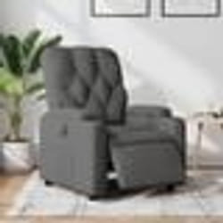 vidaXL Fauteuil inclinable électrique Gris foncé Tissu