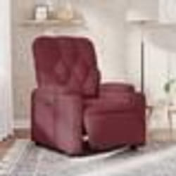 vidaXL Fauteuil inclinable électrique Rouge bordeaux Tissu
