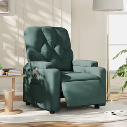 Vidaxl - Fauteuil inclinable électrique Vert foncé Tissu