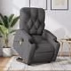 vidaXL Fauteuil de massage inclinable Gris foncé Tissu