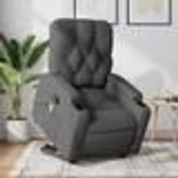 vidaXL Fauteuil de massage inclinable Gris foncé Tissu