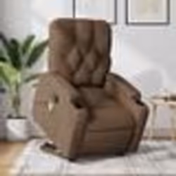 vidaXL Fauteuil de massage inclinable Marron Tissu
