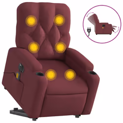 VidaXL 3204749, Tissu, Rouge, mousse, 110 kg, 740 mm, 865 mm