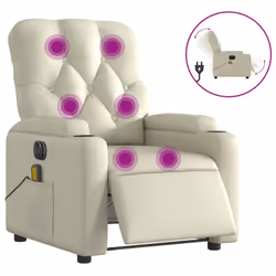 VidaXL 3204766, Simili-cuir, Crème, mousse, 110 kg, 740 mm, 865 mm