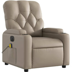 Vidaxl Fauteuil De Massage Inclinable Électrique Cappuccino Similicuir