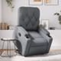 vidaXL Fauteuil inclinable Gris Similicuir