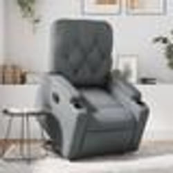 vidaXL Fauteuil inclinable Gris Similicuir