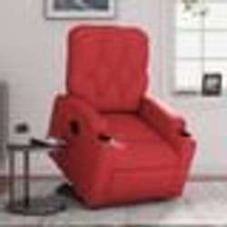 vidaXL Fauteuil inclinable Rouge Similicuir