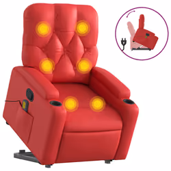 VidaXL 3204784, Simili-cuir, Rouge, mousse, 110 kg, 740 mm, 865 mm