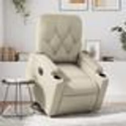 vidaXL Fauteuil inclinable électrique crème similicuir