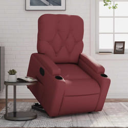 vidaXL Fauteuil inclinable électrique rouge bordeaux similicuir