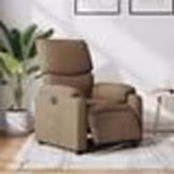 vidaXL Fauteuil inclinable électrique Marron Tissu