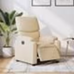 vidaXL Fauteuil inclinable électrique Crème Tissu