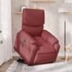 vidaXL Fauteuil inclinable de massage Rouge bordeaux Tissu