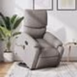 vidaXL Fauteuil inclinable de massage Taupe Tissu