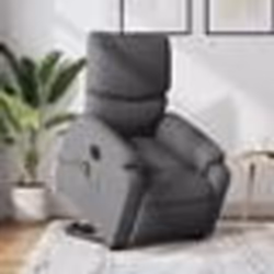 vidaXL Fauteuil inclinable de massage électrique Gris foncé Tissu