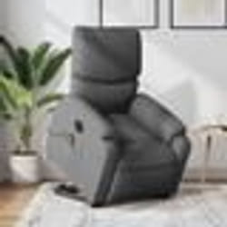 vidaXL Fauteuil inclinable de massage électrique Gris foncé Tissu